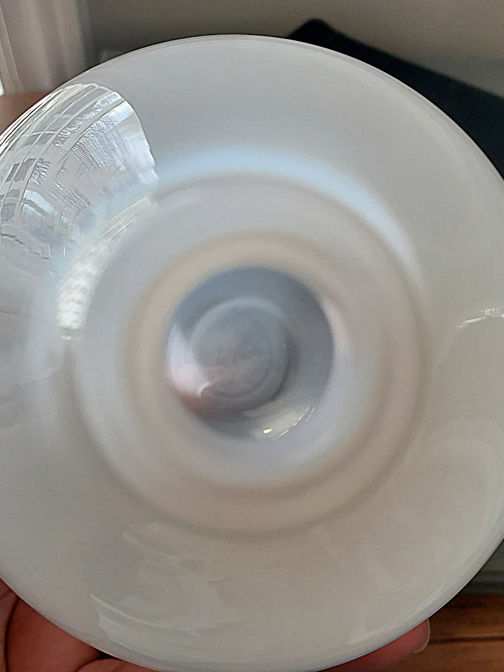 Vintage Tozai White Opaline Glass Vase Elegant Minimalist Scandi Modern Classic